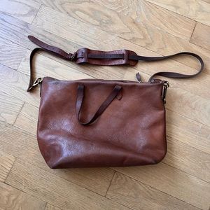 Madewell Zip-Top Transport Carryall - English Saddle Leather